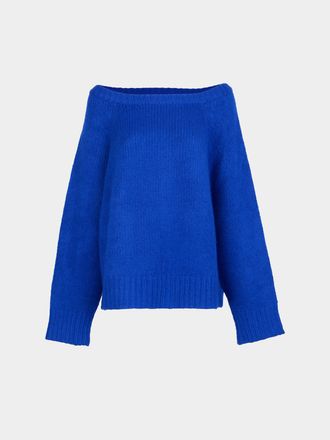 Ryan Roche Cloud Cashmere and Silk Oversized Boat-Neck Sweater Size: L