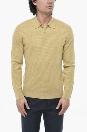 Paolo Pecora Virgin Wool Polo-Collar Sweater size L