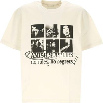 Amish graphic T-shirt - men - Cotton - L - White