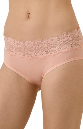 Pact Organic Cotton Lace Waist Brief 3-Pack in Barely There at Nordstrom, Size Xx-Large