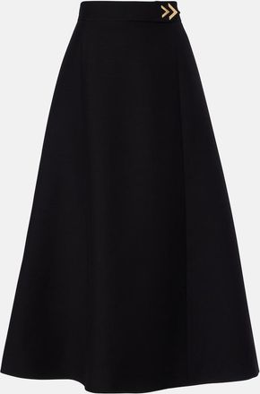 Valentino VGold Crepe Couture midi skirt