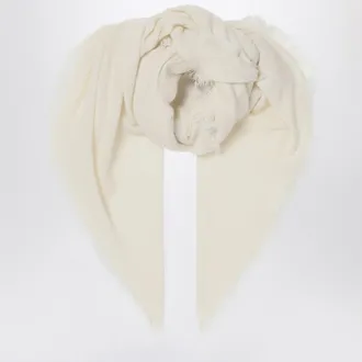 Destin White Milk Cashmere Scarf