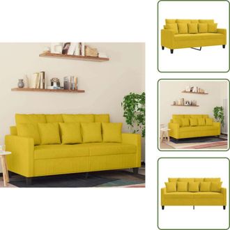 vidaXL Design moderno - vidaXL Divano a 2 Posti giallo 140 cm in Velluto - Divano giallo