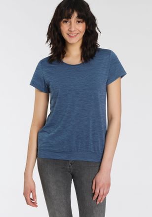 F.lli Campagnolo T-Shirt CMP, Damen, Gr. 34, blau, Jersey, Obermaterial: 90% Polyester, 10% Elasthan, meliert, unifarben, Rundhals, Shirts T-Shirt