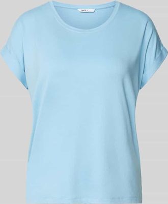 Only Regular Fit T-Shirt aus Viskose-Mix Modell MOSTER in Hellblau, Gr&ouml;&szlig;e XL
