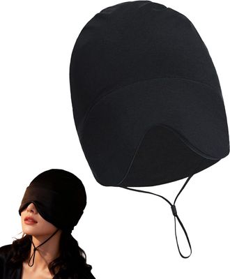 Generic Beanie Sleeping Hat - Windproof Warm | Night Sleeping Cap with Eye Cover,for Women Men Adults Teens Elderly Relaxation Meditation Napping Travel Dorm 