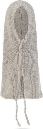 Fabiana Filippi Capuchon met Lurex Garen - Dames - Accessoires - Grijs - Maat: M Linnen