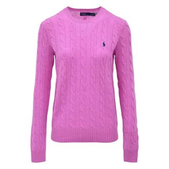 Polo Ralph Lauren Julianna Long Sleeve Pullover - Dames - Ronde hals truien - Roze - M - Wol - Truien & Vesten
