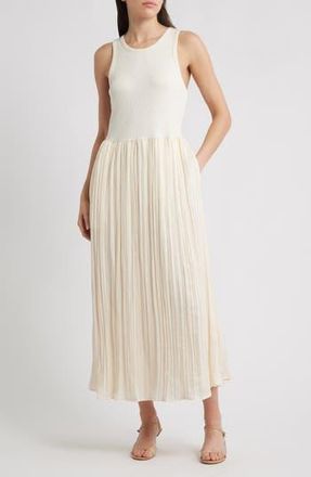 DKNY Mixed Media Maxi Dress in Coconut/coconut at Nordstrom Rack, Size X-Large