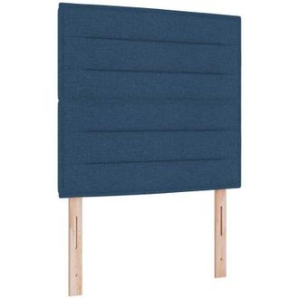 vidaXL Struttura del letto con testiera Blu 90 x 190 cm Tessuto vidaXL