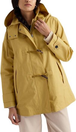 Seasalt Cornwall Sea Drift Waterproof Linen & Cotton Rain Coat in Pear at Nordstrom, Size 10 Us