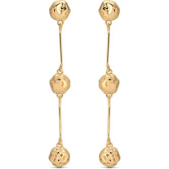 Ettika Molten Spheres Linear Drop Earrings in Gold at Nordstrom