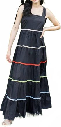 Sugarlips Beauty Tiered Maxi Dress In Black