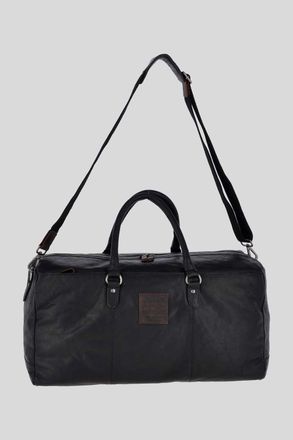 Ashwood Leather Pietro Large Genuine Leather Vintage Holdall in Black