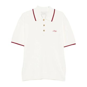 Dr&ocirc;le de Monsieur Tops, Heren, Wit, M, Polo shirt met contrasterende bies