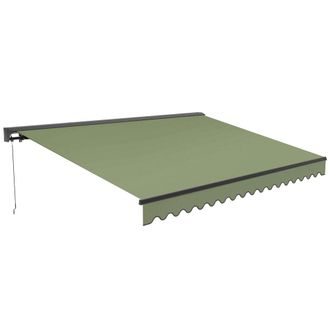 Oviala Toldo semi-integral de 2,50x2m en aluminio verde cactus