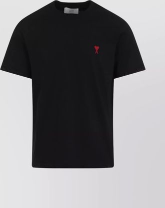 Ami organic cotton logo-embroidered short-sleeve t-shirt