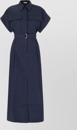 Brunello Cucinelli belted waist dress short sleeves pockets