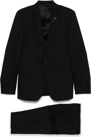 Lardini Kostuums, Heren, Zwart, M, Polyester, Elegante Zwarte Jurk