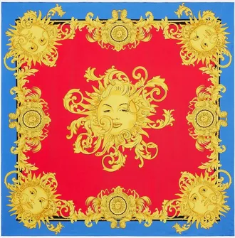Versace Printed silk twill scarf