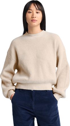Timberland Womens Wool Blend Crew Jumper - Cream - Size X-Small