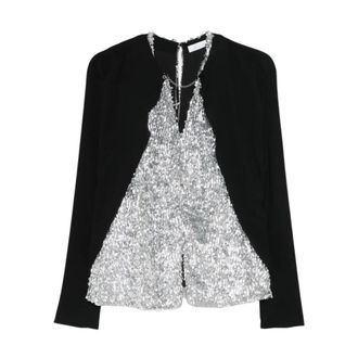 Paco Rabanne Dames, Blouses & Shirts, Zwart, Maat: M