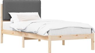 vidaXL Estructura De Cama Con Cabecera Tapizada Gris Oscuro Vidaxl