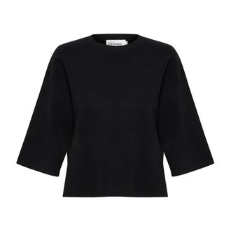 Karen by Simonsen Meteorite Knit Tee Top - female - Karen by Simonsen - Round-neck Knitwear - Black - 2XS - Knitwear