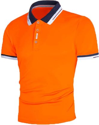 Generic Polo Shirts for Men UK - Business Work Shirts Loose Casual Golf Polo Shirts Simple Polo T-Shirt Plain Polo Shirt Fashion Polo Shirts Regular-Fit Colla