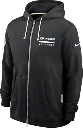 Nike Los Angeles Rams Utility Player Sideline Nike Mens Dri-FIT NFL Full-Zip Hoodie in Black | 03AV00A95-2FB
