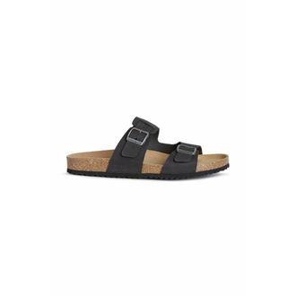 Geox Schoenen, Heren, Zwart, 41 EU, Leer, U Sandal Ghita B