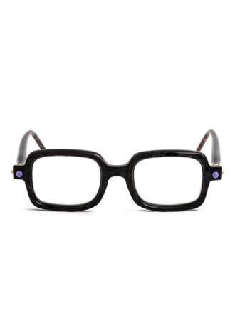 Kuboraum P2 glasses - unisex - Acetate/Metal - 50 - Black