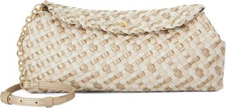 Dune London Encourage Us Woven Faux Leather Clutch in Ecru at Nordstrom