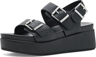 J/Slides Brooke Womens Dress Sandals Black Snake : 6.5 M, Leather/Suede