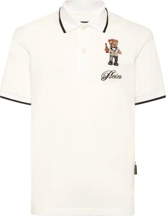 Philipp Plein Tops, Heren, Beige, XL, Katoen, Polo Shirt Teddy
