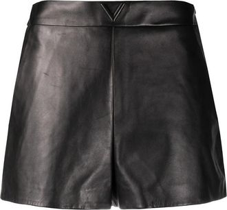 Valentino Garavani High-Waist Leather Shorts