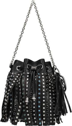 La Carrie Night Edition Bucket Bag - Dames - Schoudertassen - Zwart - ONE Size - Leer - Tassen