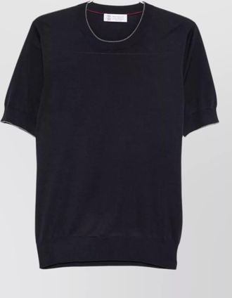 Brunello Cucinelli crew neck lightweight knit cotton t-shirt