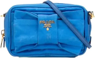 Prada Pre-owned Cross Body Bags, female, Blue, Size: ONE SIZE Pre-owned Nylon Crossbody Bag