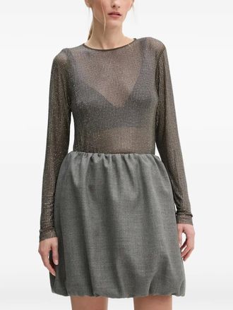 Sams&oslash;e & Sams&oslash;e embellished long-sleeved top - women - Fabric - S - Grey