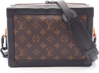 Louis Vuitton Brown Coated Canvas Leather Handbag Shoulder Bag (Pre-Owned)