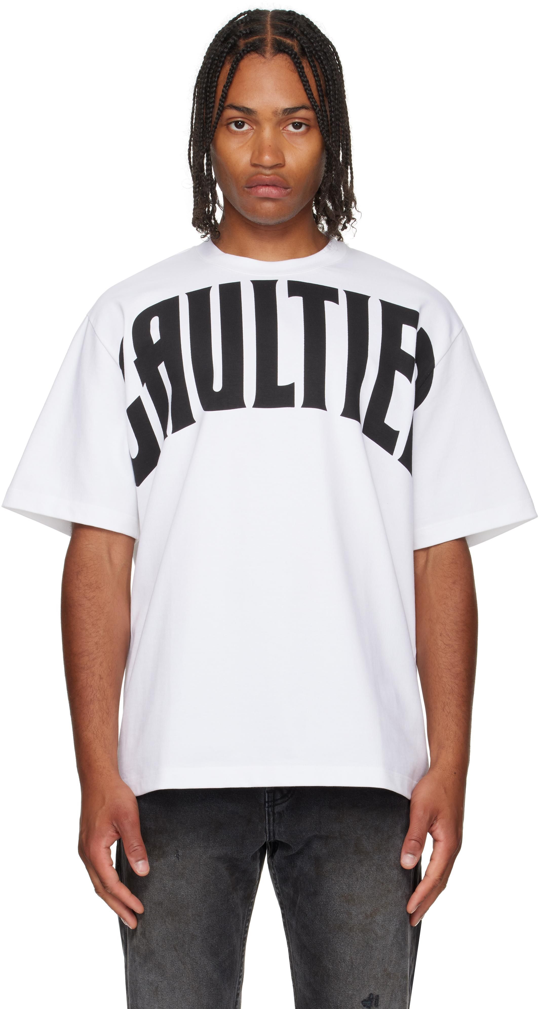 Tシャツ・カットソー JeanPaul GAULTIER JEAN PAUL GAULTIER T-shirts and Polos Jean Paul Gaultier - Black White Logo Detailed T-Shirt