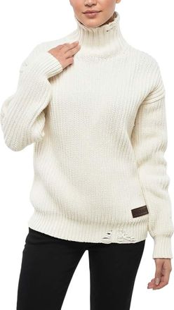 Dsquared2 White Knitted Turtle Neck Sweater
