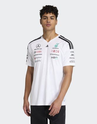 adidas Mercedes - Amg Petronas Formula 1 Team Driver Jersey - Maglia bianca-Bianco