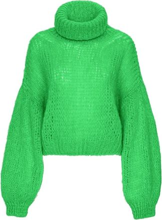 Americandreams Pepper Roll Neck Pullover - Dames - Coltruien - Groen - ONE Size - Wol - Truien & Vesten