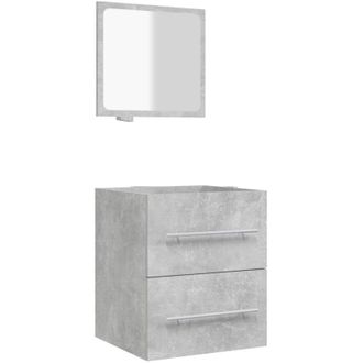 vidaXL Armario De Ba&ntilde;o Con Espejo Gris Hormig&oacute;n 41x38,5x48 Cm Vidaxl