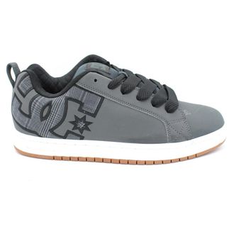 DC Graffik SE Leren Veters Rubberen Zool - Heren - Sneakers - Grijs - 43 EU - Schoenen