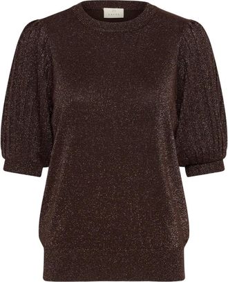 Kaffe Ronde hals gebreid - Dames - Ronde hals truien - Bruin - XS - Truien & Vesten