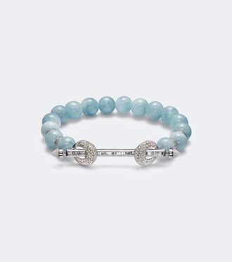 Ananya Chakra 18kt white gold bracelet with aquamarines and diamonds