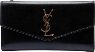 Saint Laurent Pre-owned Clutch - Dames - Vintage Clutch - Zwart - ONE Size - Leer - Vintage